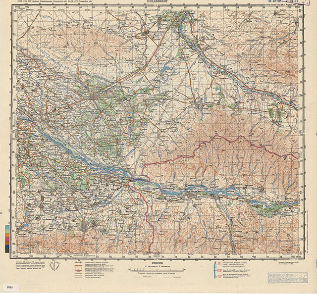 ソ連軍参謀本部作成地形図<